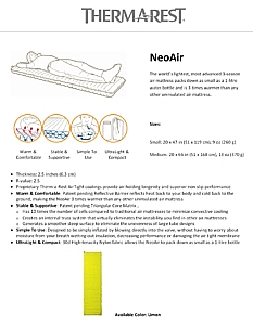 More NeoAir info